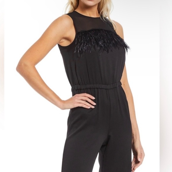 Michael Kors Feather Trim Jumpsuit NWOT - Picture 5 of 5